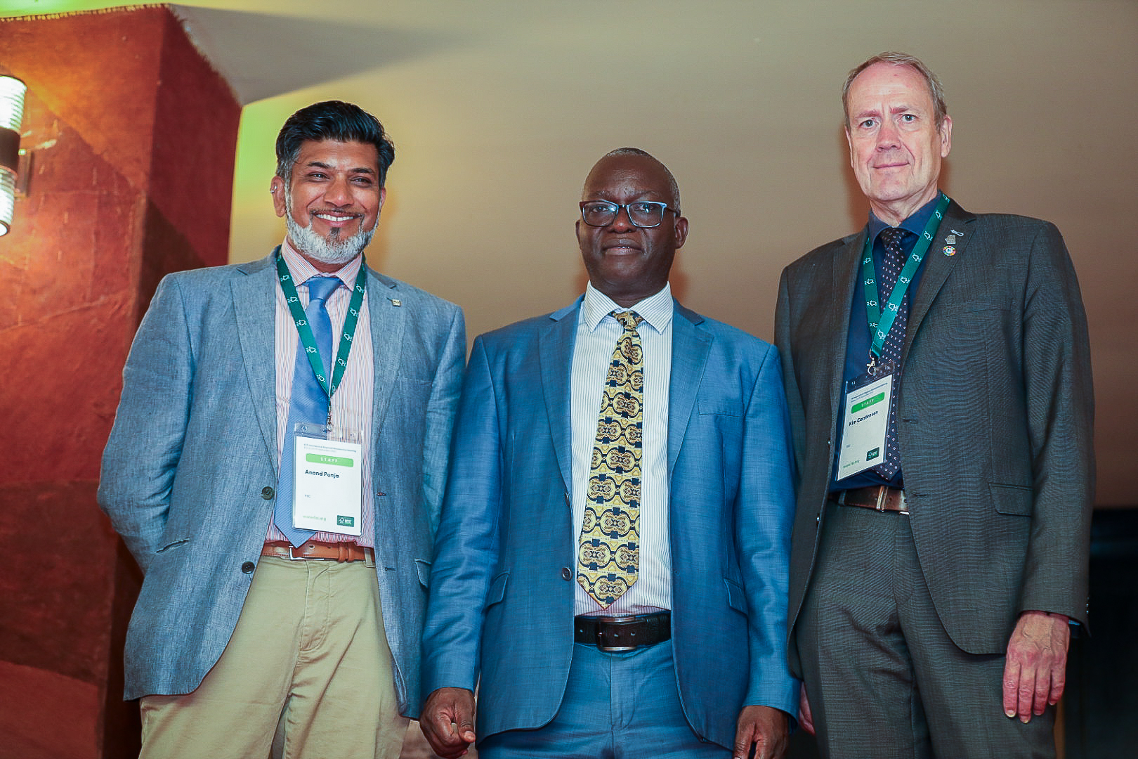 From lest to right: Anand Punja - Chief Engagement and Partnerships Officer, FSC, Sam Mwandha, Director - UWA and Kim Carstensen, Director General, FSC