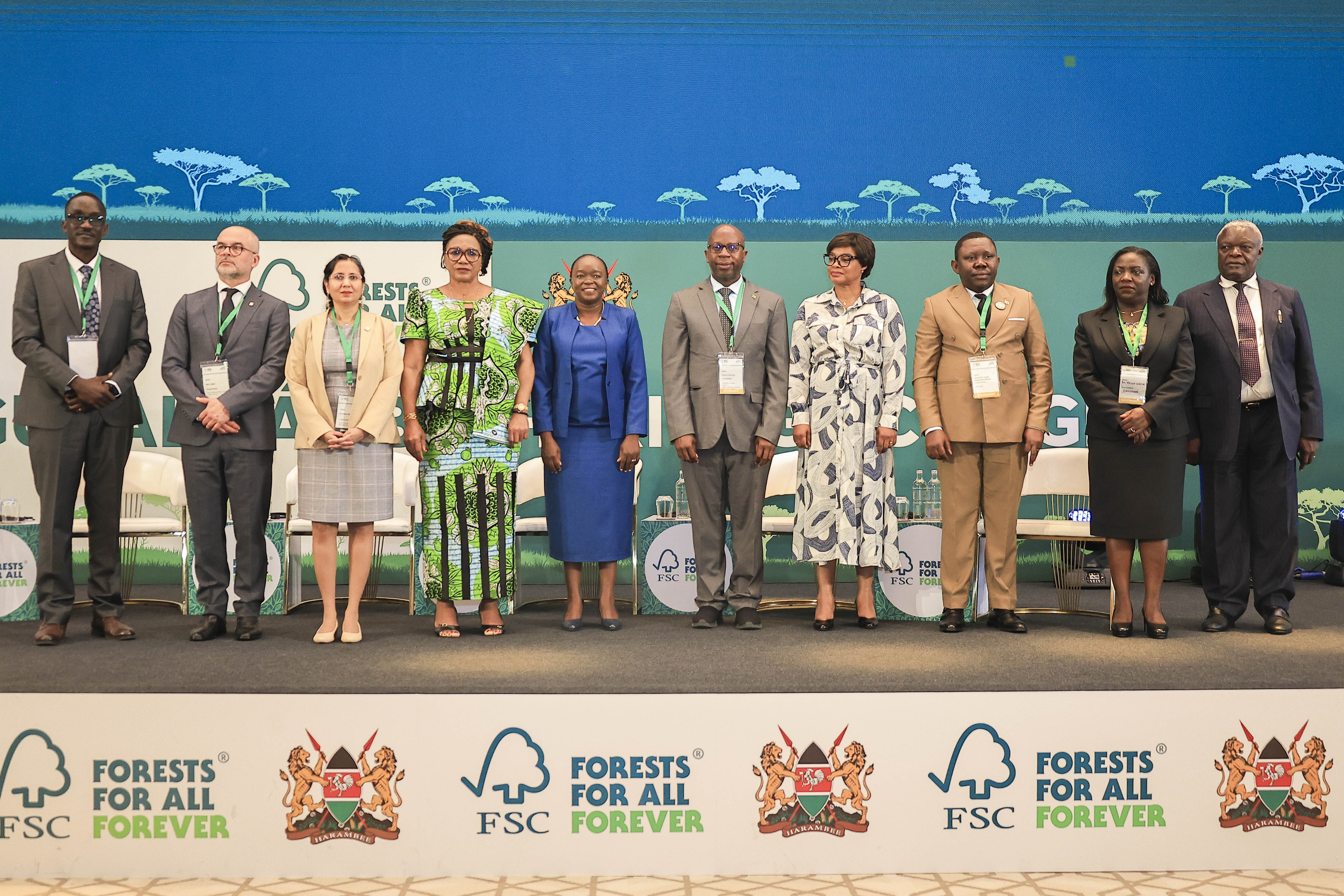 Representatives from FSC and government partners at the Zamba Heritage Initiative Congress in Nairobi.