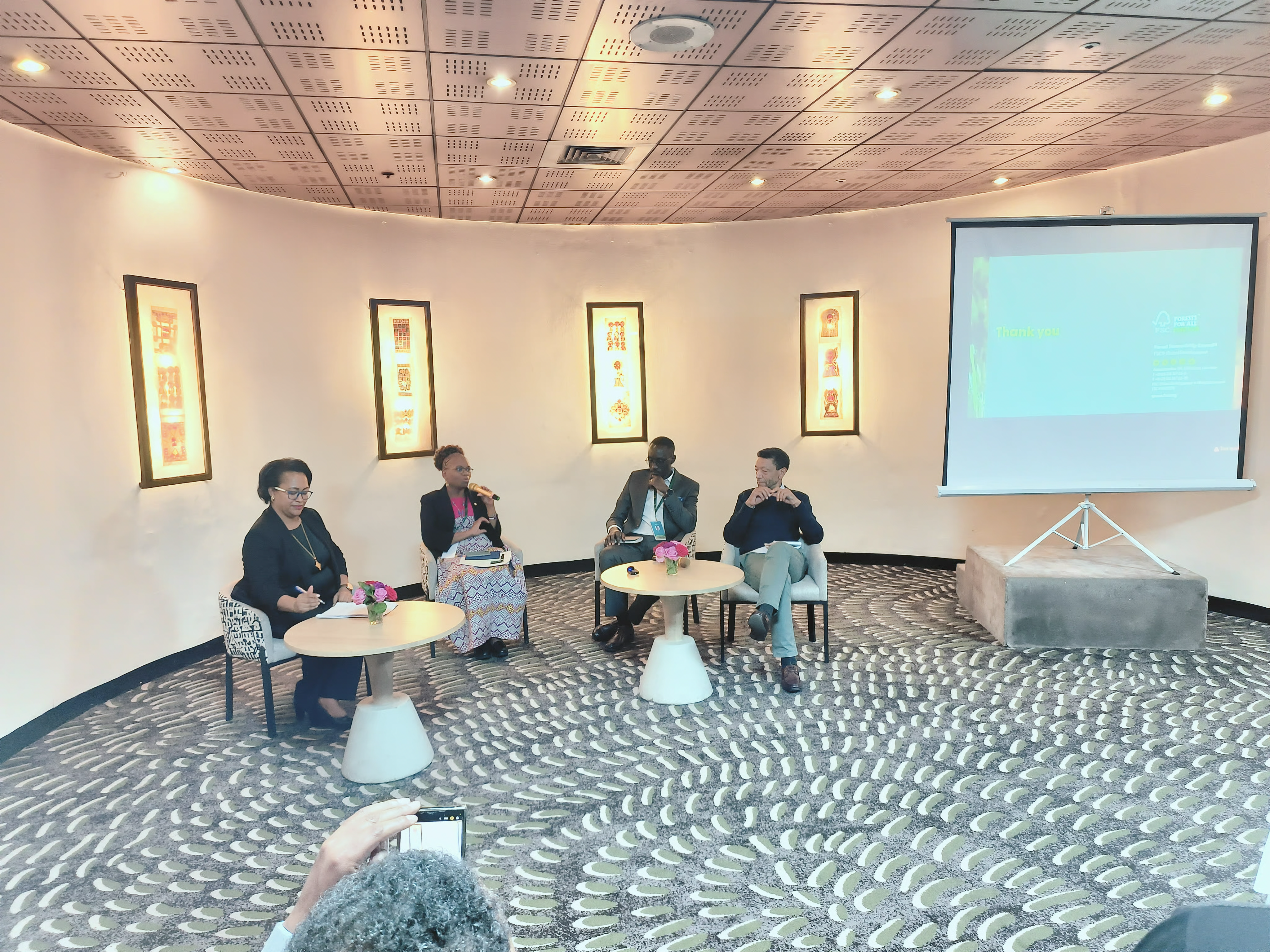 From left to right. Regassa, Doris Mutta, Peter Alele and Yemi Katerere